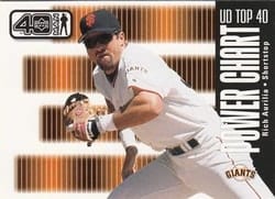 2002 Upper Deck 40-Man Base Set Rich Aurilia #1111 card