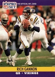 1990 Pro Set Base Set Rich Gannon #568 card