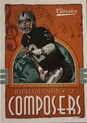 2018 Panini Classics Composers Rich Gannon #12 card