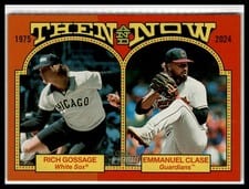 2024 Topps Heritage Then And Now Rich Gossage / Emmanuel Clase #TAN-6 card