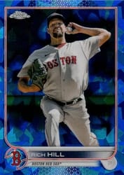 2022 Topps Chrome Update Sapphire Edition Base Set Rich Hill #US182 card