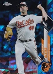 2020 Topps Chrome Update Sapphire Edition Base Set Richard Bleier #U-160 card