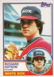 1983 Topps Base Set Richard Dotson #46 card
