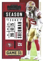 2020 Panini Contenders Base Set Richard Sherman #25 card