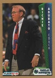 1992-93 Fleer Base Set Richie Adubato #47 card