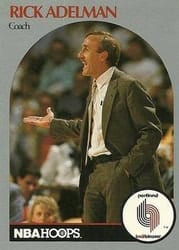 1990-91 Hoops Base Set Rick Adelman #326 card
