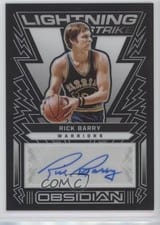 2021-22 Panini Obsidian Lightning Strike Signatures Rick Barry #LSS-RBY card