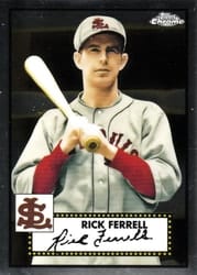 2021 Topps Chrome Platinum Anniversary Base Set Rick Ferrell #637 card
