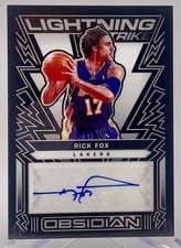 2021-22 Panini Obsidian Lightning Strike Signatures Rick Fox #LSS-FOX card
