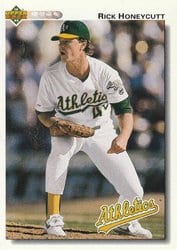 1992 Upper Deck Base Set Rick Honeycutt #684 card