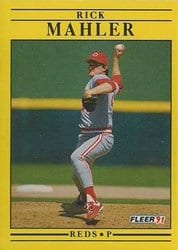1991 Fleer Base Set Rick Mahler #71 card