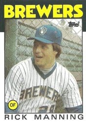 1986 Topps Base Set Rick Manning #49 card