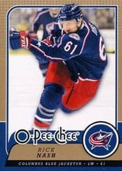 2008-09 O-Pee-Chee Base Set Rick Nash #447 card