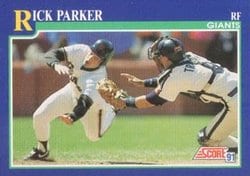 1991 Score Base Set Rick Parker #58 card