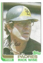 1982 Topps Base Set Rick Wise #330 card