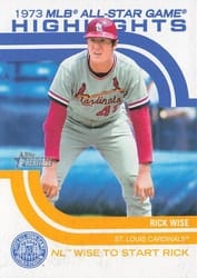 2022 Topps Heritage 1973 MLB All-Star Game Highlights Rick Wise #ASGH-7 card