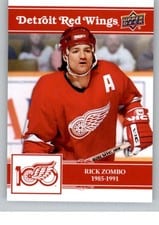 2025-26 Upper Deck Detroit Red Wings Centennial Base Set Rick Zombo #80 card