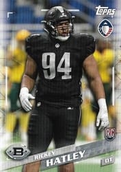 2019 Topps AAF Base Set Rickey Hatley #101 card