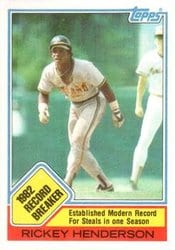 1983 Topps Base Set Rickey Henderson #2 card
