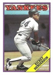 1988 Topps Base Set Rickey Henderson #60 card