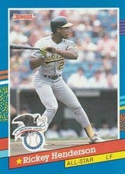 1991 Donruss Base Set Rickey Henderson #53 card