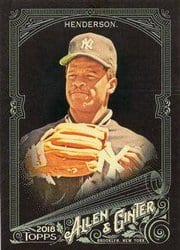 2018 Topps Allen & Ginter X Base Set Rickey Henderson #341 card