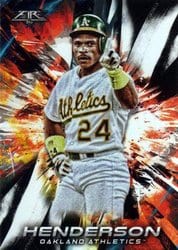 2018 Topps Fire Base Set Rickey Henderson #37 card