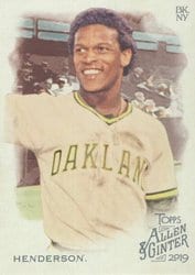2019 Topps Allen & Ginter Base Set Rickey Henderson #46 card