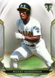 2019 Topps Triple Threads Base Set Rickey Henderson #100 card