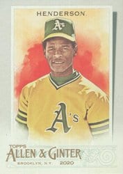 2020 Topps Allen & Ginter Base Set Rickey Henderson #35 card