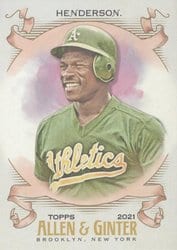 2021 Topps Allen & Ginter Base Set Rickey Henderson #30 card