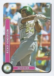 2021 Topps Brooklyn Collection Base Set Rickey Henderson #23 card