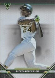 2021 Topps Triple Threads Base Set Rickey Henderson #58 card