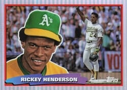 2022 Topps Archives 1988 Topps Big Foil Rickey Henderson #88BF-30 card