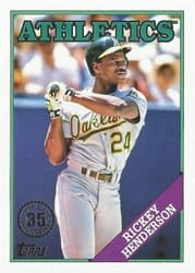 2023 Topps 1988 Topps Baseball (Series 1) Rickey Henderson #T88-60 card