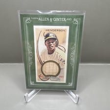 2023 Topps Allen & Ginter Framed Mini Relics Rickey Henderson #MFR-RH card