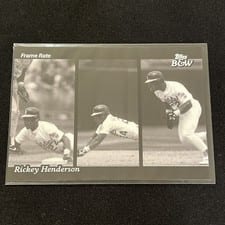 2023 Topps Black & White Frame Rate Rickey Henderson #FR10 card