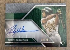 2024 Topps Diamond Icons Icons Chrome Autographs Rickey Henderson #ACC-RHE card
