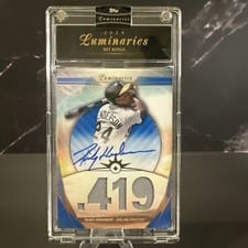 2024 Topps Luminaries Hit Kings Autograph Relics Rickey Henderson #HKAR-RICK card