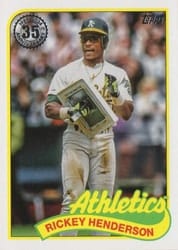 2024 Topps Update 1989 Topps Baseball 35th Anniversary Rickey Henderson #89US-41 card