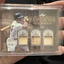 2025 Leaf Bronx Legacy Enshrined Rickey Henderson #E-18 card