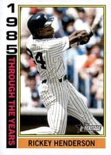 2025 Topps Heritage Through the Years Rickey Henderson #TTY-8 card