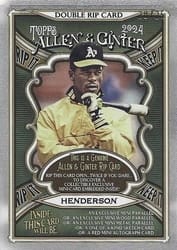 2024 Topps Allen & Ginter Double Rip Cards Rickey Henderson / Reggie Jackson (Oakland Athletics) #DRIP-HJ card