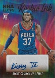 2023-24 Hoops Rookie Ink Ricky Council IV #RI-RCF card