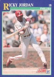 1991 Score Base Set Ricky Jordan #15 card