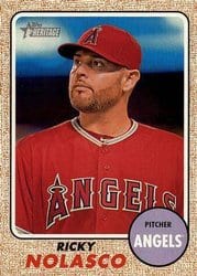 2017 Topps Heritage Base Set Ricky Nolasco #136 card