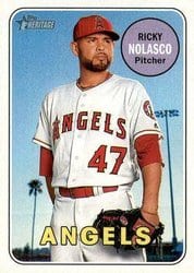 2018 Topps Heritage Base Set Ricky Nolasco #471 card