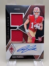 2024 Panini Phoenix Rising Rookie Dual Patch Autographs Ricky Pearsall #RRDP-RPL card