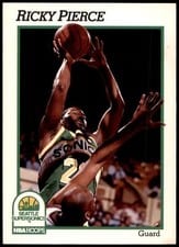 1991-92 Hoops Base Set Ricky Pierce #203 card