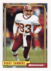 1992 Topps Base Set Ricky Sanders #246 card
